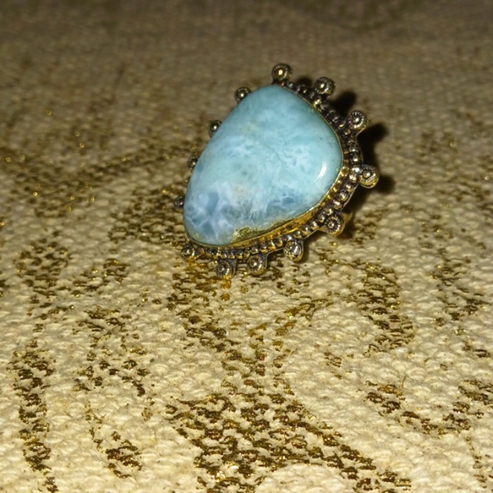 Genuine Larimer set in Sterling Silver.
